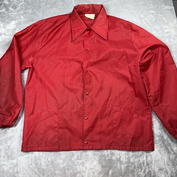 Holloway XL Windbreaker Jacket Mens Red Silver Spring Speedway Vintage Racing - Picture 7 of 12